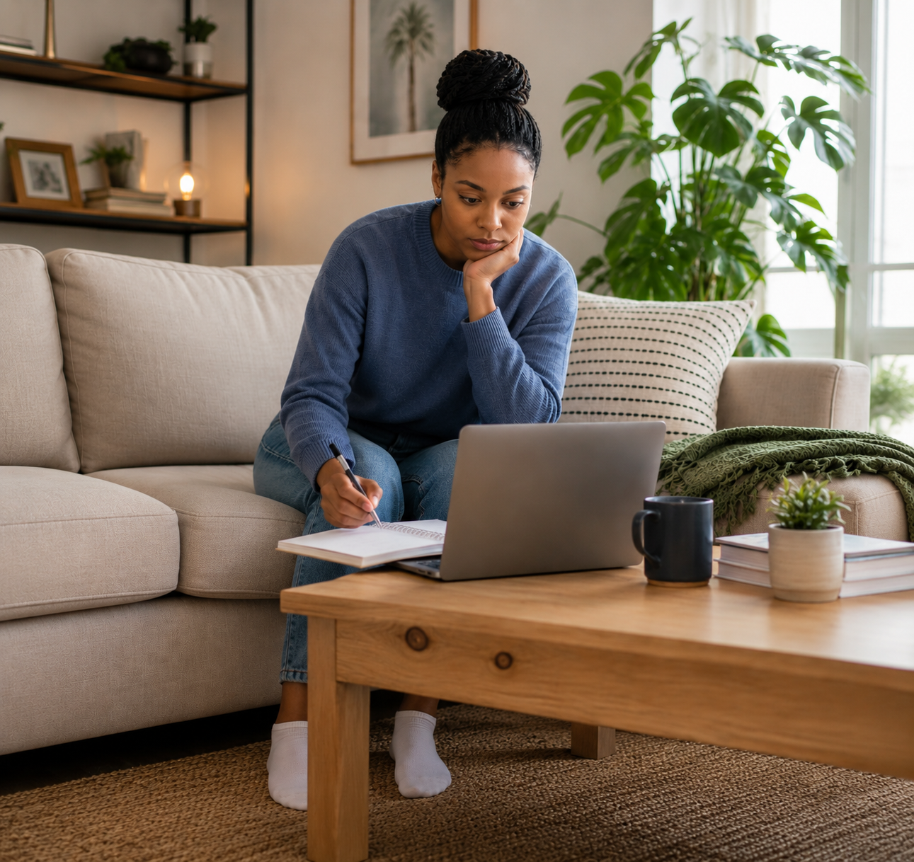 Young professional couple working from home with fast Garden Route WiFi